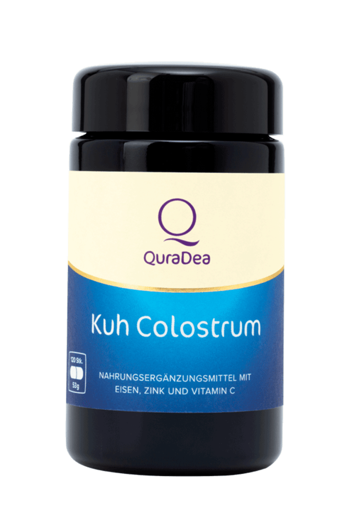 Cow colostrum with iron and zinc